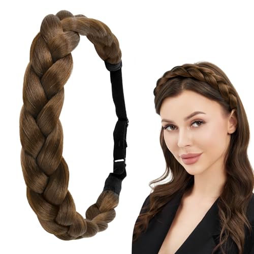 Geflochtenes Haarband, 3 Stränge Haarband Geflochten, Verstellbarer Geflochtenes Stirnband, Elastische Geflochtener Haarreif für Damen Mädchen, Geflochtener Zopf Haarbands für Hochzeit Oktoberfest Geflochtenes Haarband, 3 Stränge Haarband Geflochten, Verstellbarer Geflochtenes Stirnband, Elastische Geflochtener Haarreif für Damen Mädchen, Geflochtener Zopf Haarbands für Hochzeit Oktoberfest von CHONGQILAO