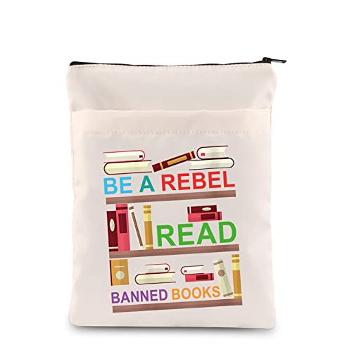 Lustige verbotene Bücher Geschenk Buch Liebhaber Geschenk Be a Rebel Read Banned Books Buchhülle Lustige Buchtasche Buch (Banned- Books) von CHOORO