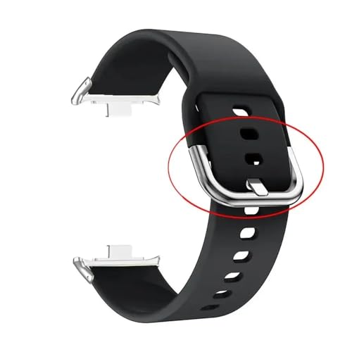 CHPGKGVNVT Silikon Strap for Xiaomi Mi Band 8 Pro Ersatz Frauen Männer Sport Smart Uhr Armband Armband Uhr Band for Redmi uhr 4 Uhrenreparatur(17-Black-S) von CHPGKGVNVT