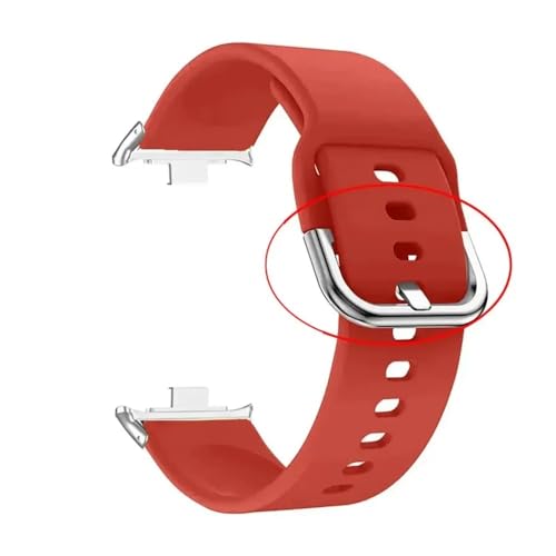 CHPGKGVNVT Silikon Strap for Xiaomi Mi Band 8 Pro Ersatz Frauen Männer Sport Smart Uhr Armband Armband Uhr Band for Redmi uhr 4 Uhrenreparatur(18-Red-S) von CHPGKGVNVT