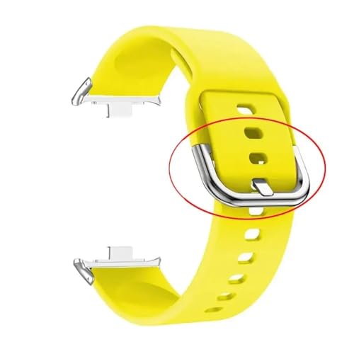 CHPGKGVNVT Silikon Strap for Xiaomi Mi Band 8 Pro Ersatz Frauen Männer Sport Smart Uhr Armband Armband Uhr Band for Redmi uhr 4 Uhrenreparatur(19-Yellow-S) von CHPGKGVNVT