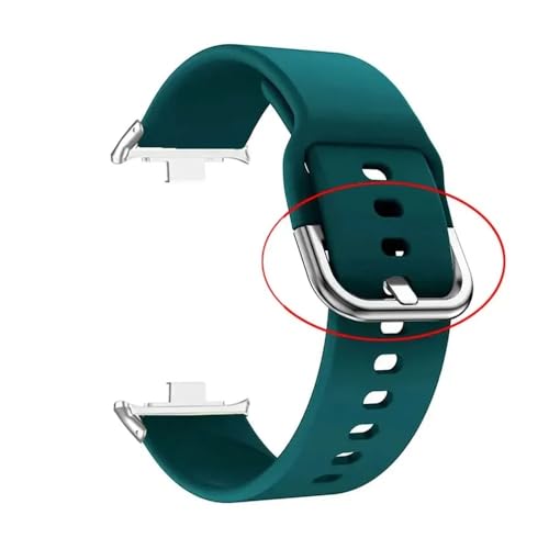 CHPGKGVNVT Silikon Strap for Xiaomi Mi Band 8 Pro Ersatz Frauen Männer Sport Smart Uhr Armband Armband Uhr Band for Redmi uhr 4 Uhrenreparatur(20-Dark-Green-S) von CHPGKGVNVT