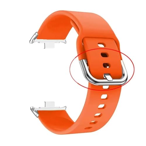CHPGKGVNVT Silikon Strap for Xiaomi Mi Band 8 Pro Ersatz Frauen Männer Sport Smart Uhr Armband Armband Uhr Band for Redmi uhr 4 Uhrenreparatur(23-Orange-S) von CHPGKGVNVT