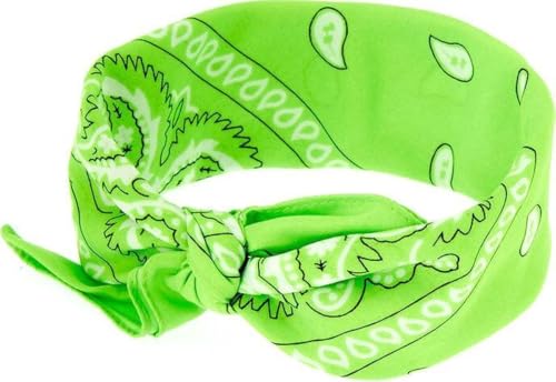 CHPN - Bandana - Boerzakkerk - Shawltje - Paisleyprint - 54/54cm - Lim Green - Taschentuch - Karneval - Zubehör von CHPN