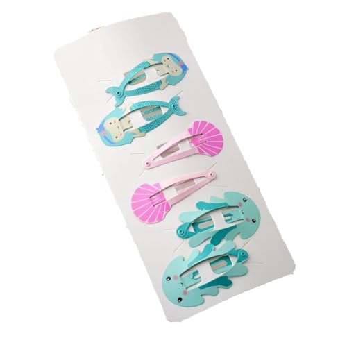 CHPN - Haarklammern - 6 Stück - 3 Paare - Haarnadel - Kinderstift - ihr Accessoire - Haarstyling - Oktopus - Meerjungfrau - Shell - Geschenk - Kinder von CHPN