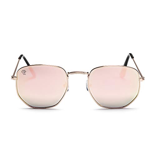 CHPO Unisex-Erwachsene Ian Sonnenbrille, Gold (Gold/Pink), 50 von CHPO