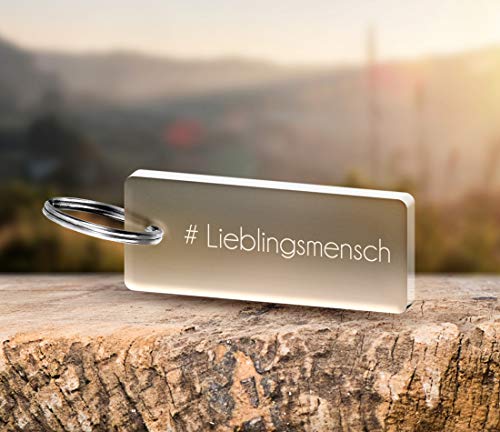 CHRISCK design Schlüsselanhänger mit deiner persönlichen Gravur rechteckig aus massivem Acrylglas schöne Geschenkidee zum Geburtstag für Paare, Freunde Frauen Männer von CHRISCK design