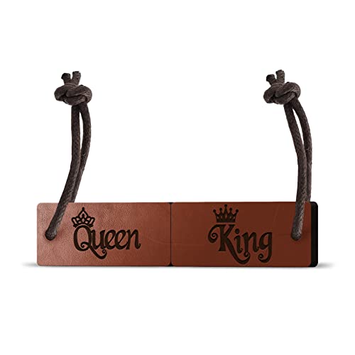 Echtes Leder 2 Schlüsselanhänger mit Gravur versch. Designs Geschenk-Idee zum Jahrestag Wunsch-Gravur Puzzle Partner-Liebes-Geschenk Geschenkidee zum Muttertag Geschenk zum Vatertag von CHRISCK design