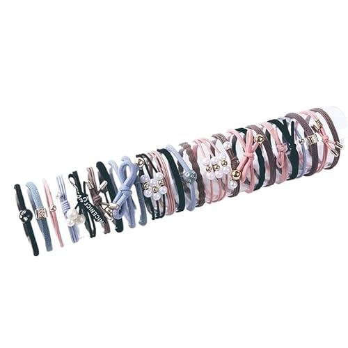 8/9/12/16/25PCS Frische Süße sternenhimmel Serie Maiden Elastische Haar Bands Band Blumen Pentagramm Kaninchen ohren Haar Clips (Color : A13-25PCS) von CHRISK