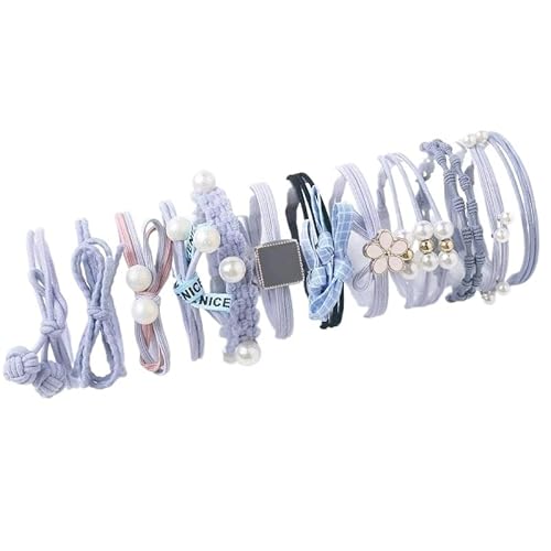 8/9/12/16/25PCS Frische Süße sternenhimmel Serie Maiden Elastische Haar Bands Band Blumen Pentagramm Kaninchen ohren Haar Clips (Color : A5-12PCS) von CHRISK