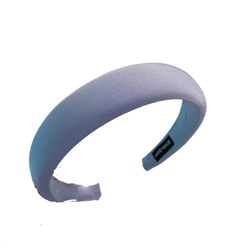 Einfarbige Stoff-Schwamm-Stirnbänder, Haarschmuck for Frauen, trendig, lässig, niedlich, Haarband, Haarband for Mädchen (Color : Sky Blue, Size : Medium) von CHRISK