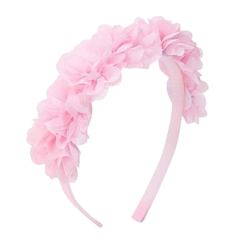 Simulierte Blumen-Haarbänder for Babys, solides Seiden-Kopfband, Braut-Haarband, Blumen-Haarband, Festival-Party-Kopfbedeckung (Color : 13.5x11cm 1pcs 21g01, Size : Medium) von CHRISK