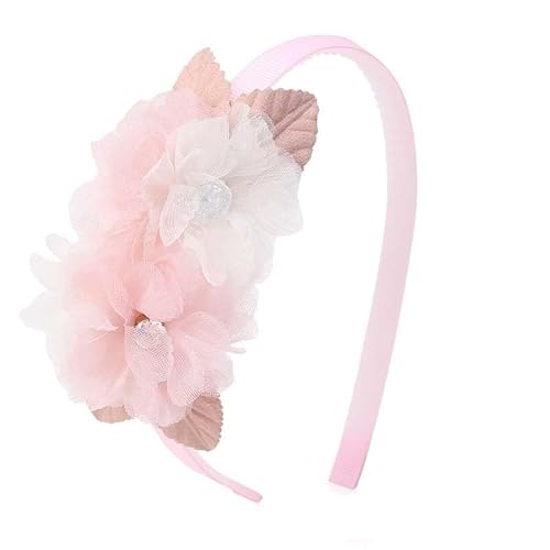 Simulierte Blumen-Haarbänder for Babys, solides Seiden-Kopfband, Braut-Haarband, Blumen-Haarband, Festival-Party-Kopfbedeckung (Color : 13.5x11cm 1pcs 21g02, Size : Medium) von CHRISK