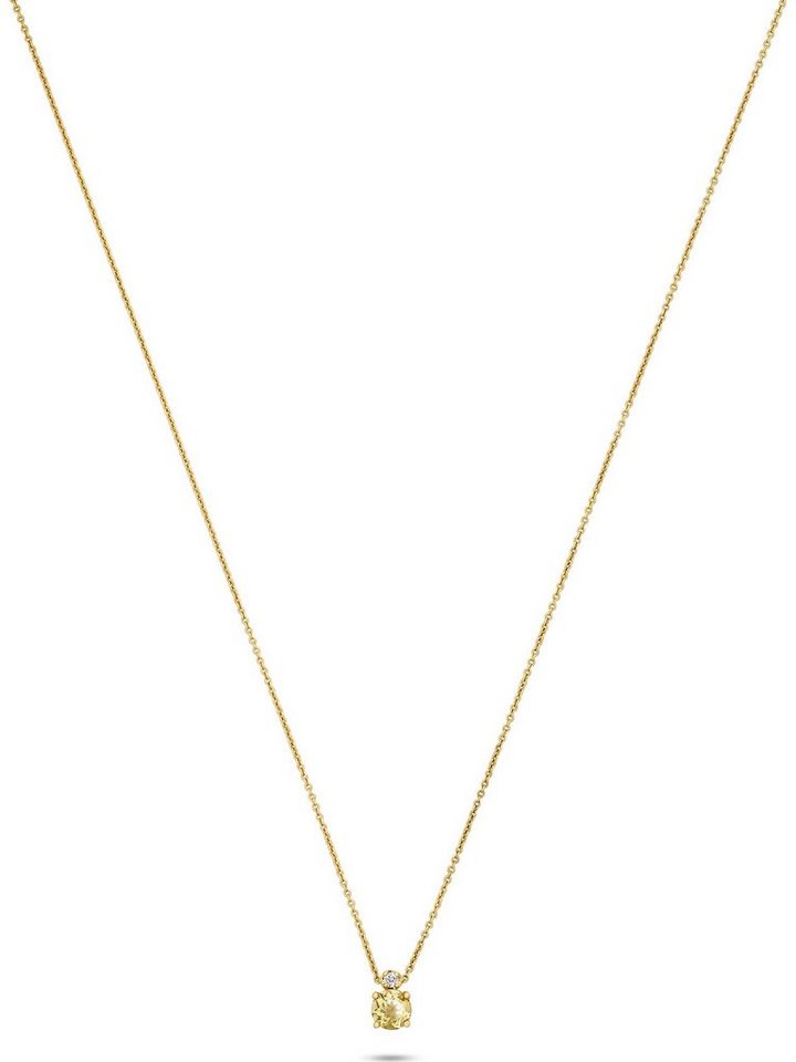 CHRIST Collier CHRIST Damen-Kette 375er Gelbgold 1 Lemonquarz von CHRIST