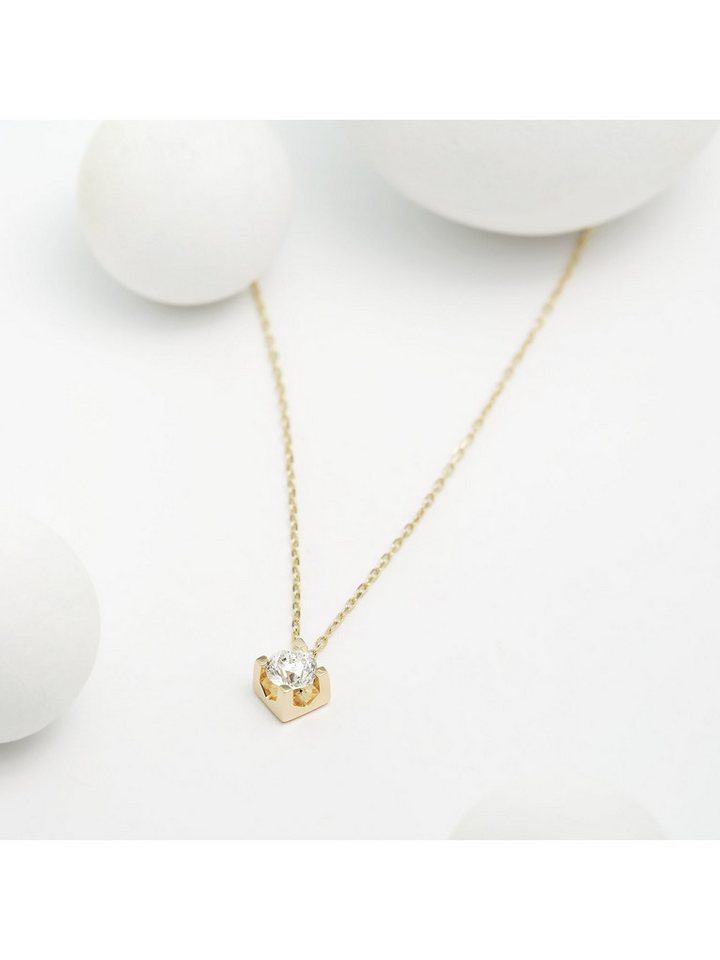 CHRIST Collier CHRIST Damen-Kette 585er Gelbgold 1 Diamant von CHRIST