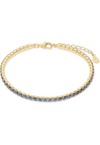 CHRIST Damen-Armband 925er Silber, recycelt Zirkonia One Size, Blau, Gelbgold 32029640 CHRIST Damen-Armband 925er Silber, recycelt Zirkonia One Size, Blau, Gelbgold 32029640 von CHRIST