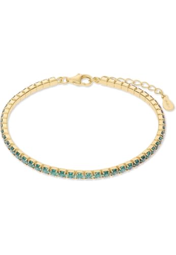 CHRIST Damen-Armband 925er Silber, recycelt Zirkonia One Size, Gelbgold, Hellblau 32029640 CHRIST Damen-Armband 925er Silber, recycelt Zirkonia One Size, Gelbgold, Hellblau 32029640 von CHRIST