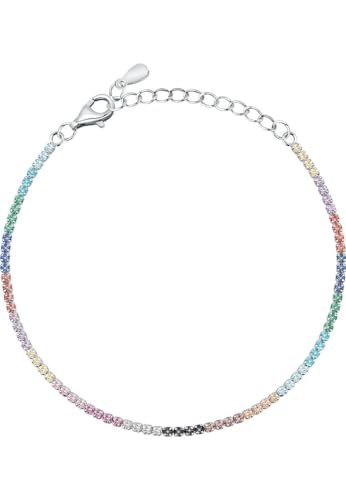 CHRIST Damen-Armband 925er Silber, recycelt Zirkonia One Size, Mehrfarbig 32027307 CHRIST Damen-Armband 925er Silber, recycelt Zirkonia One Size, Mehrfarbig 32027307 von CHRIST