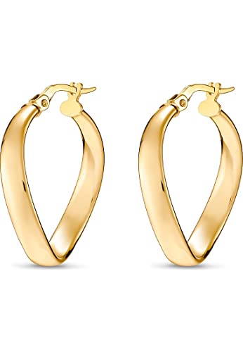 CHRIST Damen-Creolen 375er Gelbgold One Size 87280373 von CHRIST