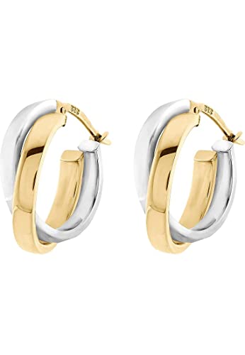 CHRIST Damen-Creolen 585er Gelbgold, 585er Weißgold One Size 88565321 CHRIST Damen-Creolen 585er Gelbgold, 585er Weißgold One Size 88565321 von CHRIST