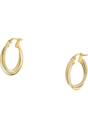 CHRIST Damen-Creolen 585er Gelbgold One Size 88751426 von CHRIST