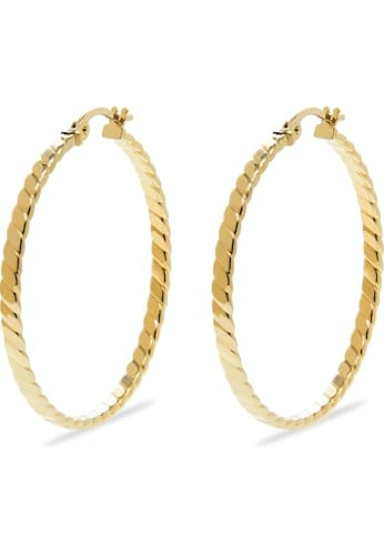 CHRIST Damen-Creolen 585er Gelbgold One Size 89090164 von CHRIST