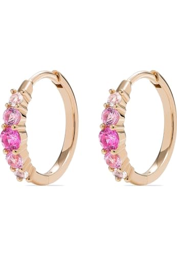 CHRIST Damen-Creolen 925er Silber, recycelt Zirkonia One Size 89078318 von CHRIST