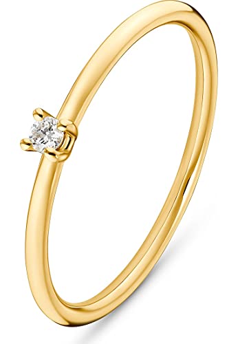 CHRIST Damen-Damenring 1 Diamant 54, Gelbgold 32017650 von CHRIST