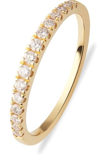 CHRIST Damen-Damenring 5 Diamant 56, Gelbgold 32030927 von CHRIST