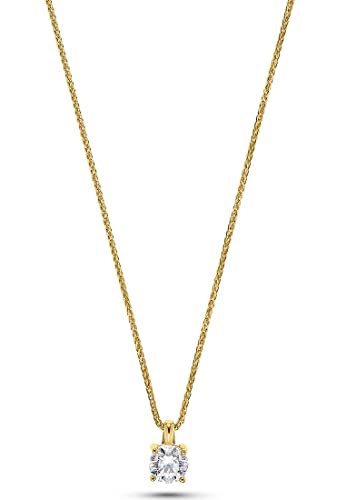 CHRIST Damen-Kette 1 Diamant One Size, Gelbgold 32011859 von CHRIST