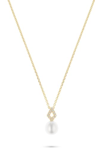 CHRIST Damen-Kette 375er Gelbgold 1 Süßwasserperle One Size 89206603 von CHRIST