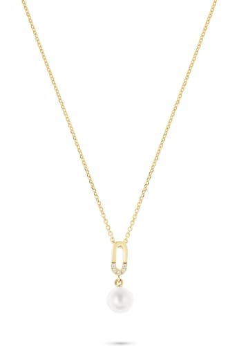 CHRIST Damen-Kette 585er Gelbgold 1 Süßwasserperle One Size 89206593 von CHRIST