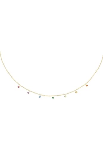 CHRIST Damen-Kette 925er Silber 7 Zirkonia One Size 88842103 von CHRIST