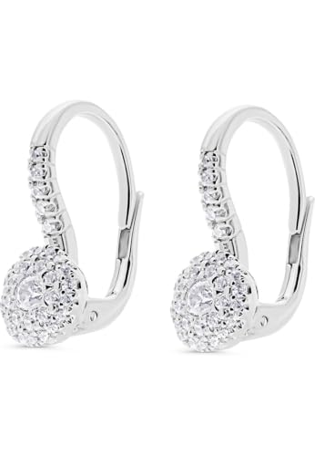 CHRIST Damen-Ohrhänger 2 Diamant One Size, Weißgold 32030701 von CHRIST