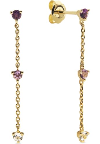 CHRIST Damen-Ohrstecker 2 Farbstein One Size, Gelbgold 32030383 von CHRIST