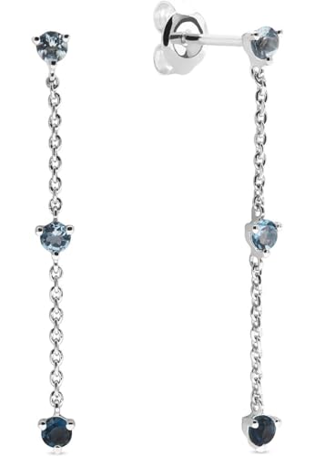 CHRIST Damen-Ohrstecker 2 Farbstein One Size, Weißgold 32030383 von CHRIST