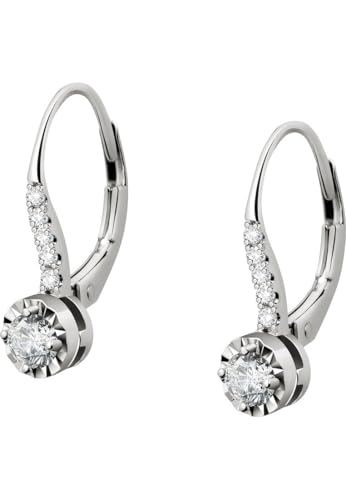 CHRIST Damen-Ohrhänger 585er Weißgold 2 Diamant One Size 89107211 von CHRIST