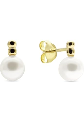 CHRIST Damen-Ohrstecker 375er Gelbgold Süßwasserperle One Size 89206589 von CHRIST
