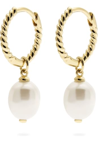 CHRIST Damen-Ohrstecker 375er Gelbgold Süßwasserperle One Size 89206604 von CHRIST