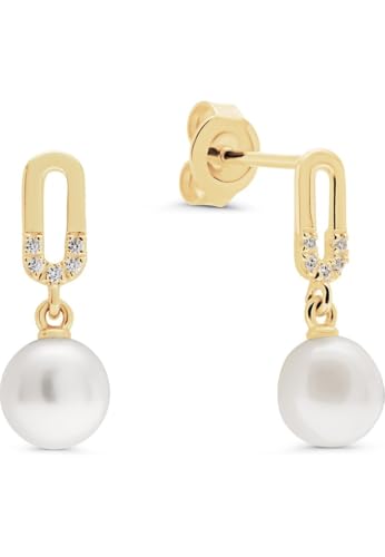 CHRIST Damen-Ohrstecker 585er Gelbgold 2 Süßwasserperle One Size 89206613 von CHRIST