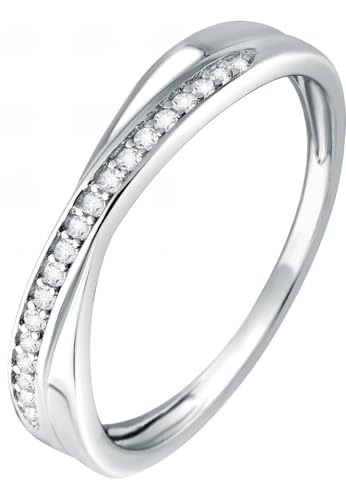 CHRIST Damen-Ring 925er Silber, recycelt Zirkonia 50 Silber 32027288 von CHRIST