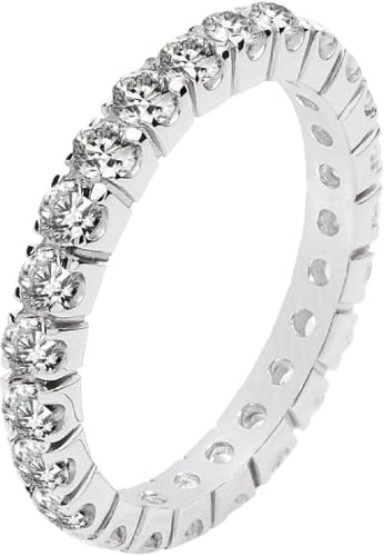 CHRIST Damen-Ring 925er Silber, recycelt Zirkonia 54 Silber 32027317 von CHRIST