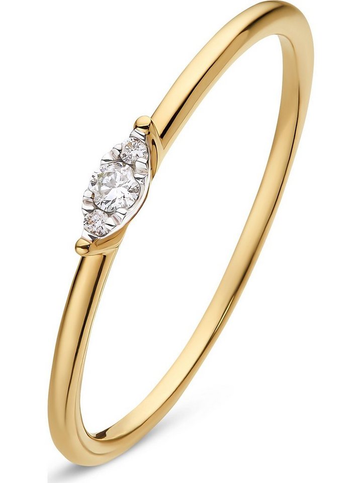 CHRIST Diamantring CHRIST Damen-Damenring 375er Gelbgold 3 Diamant von CHRIST