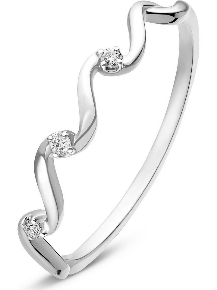 CHRIST Diamantring CHRIST Damen-Damenring 375er Gelbgold 3 Diamant von CHRIST