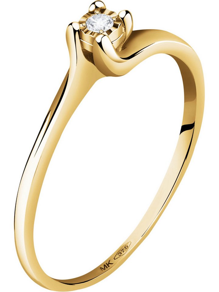 CHRIST Diamantring CHRIST Damen-Damenring 375er Gelbgold Diamant von CHRIST