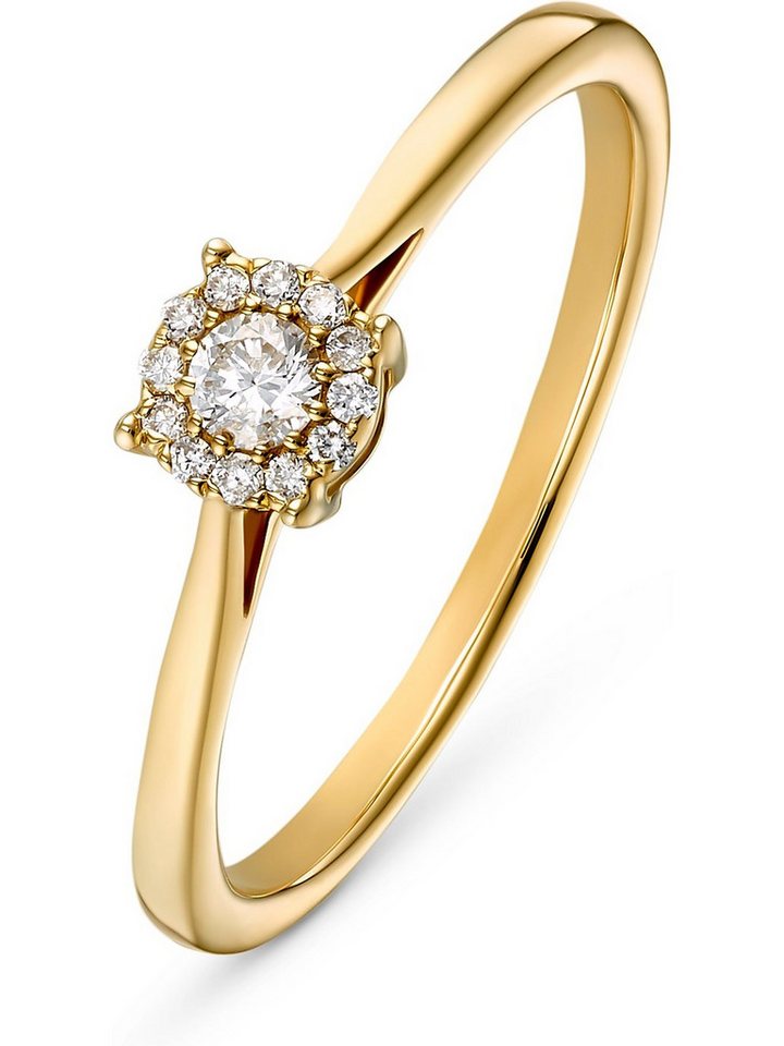 CHRIST Diamantring CHRIST Damen-Damenring 585er Gelbgold 1 Diamant von CHRIST