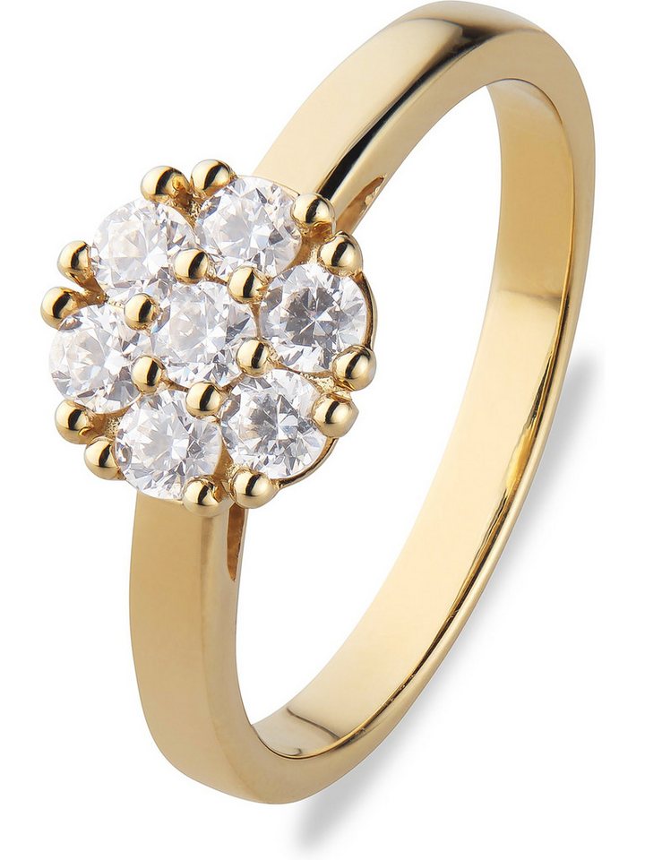 CHRIST Diamantring CHRIST Damen-Damenring 585er Gelbgold 7 Diamant von CHRIST