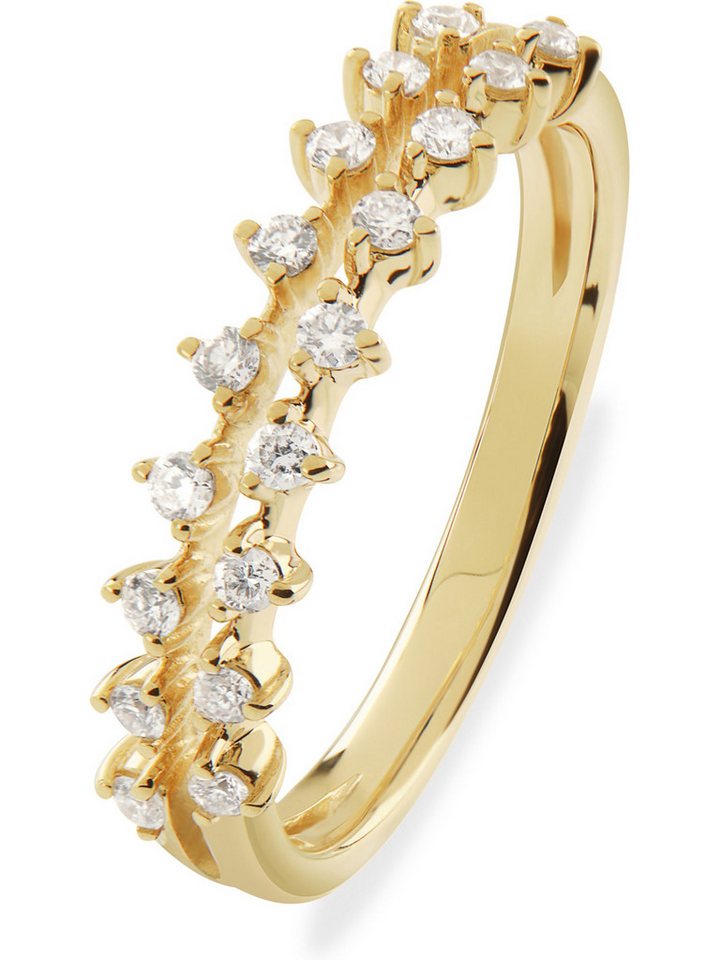 CHRIST Diamantring CHRIST Damen-Damenring 585er Gelbgold 9 Diamant von CHRIST
