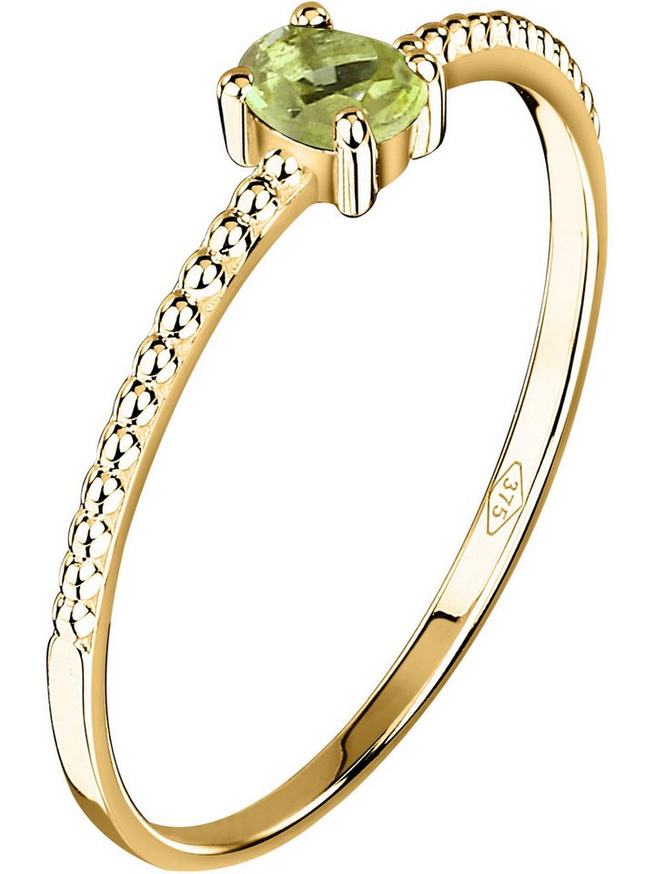 CHRIST Goldring CHRIST Damen-Damenring 375er Gelbgold 1 Peridot von CHRIST