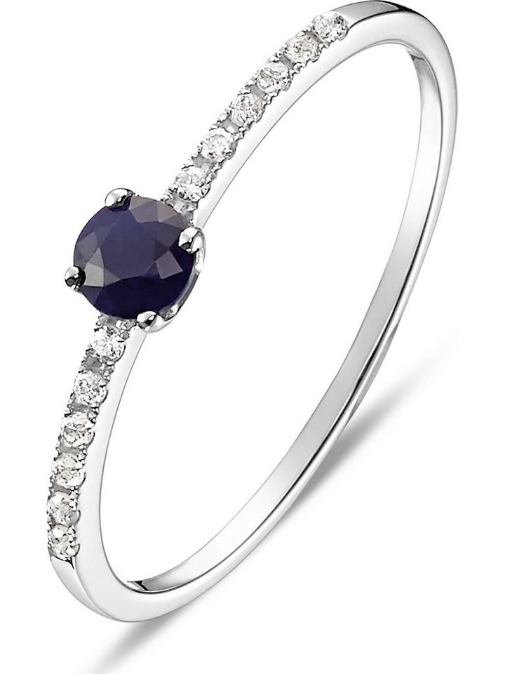 CHRIST Goldring CHRIST Damen-Damenring 375er Weißgold 12 Diamant von CHRIST